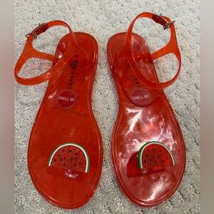 NWOT! Katy Perry The Geli Watermelon Ankle Strap Thong Sandals